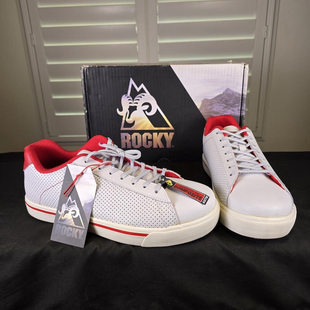 NEW Men's Size 11.5M ROCKY SKATE SR CASUAL LeatherNano Comp Toe WORK SHOES